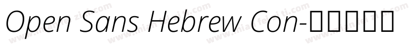 Open Sans Hebrew Con字体转换